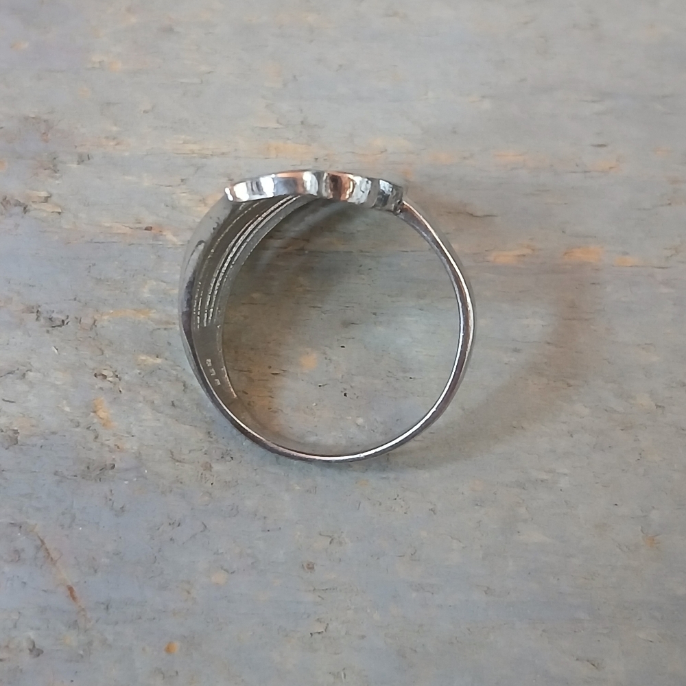 Sterling Silver Feather Wing Fan Ring Statement Ring Size 11 - Picture 9 of 16